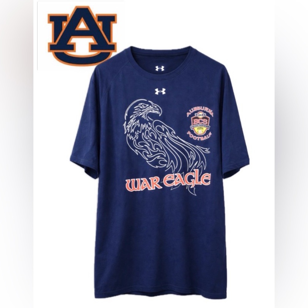 EUC [Under Armour] Auburn Tigers War Eagle NCAA Short-Sleeve T-Shirt Men’s 3XL
